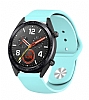Eiroo Samsung Galaxy Watch Spor Silikon Turkuaz Kordon (46 mm)