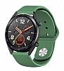 Eiroo Samsung Galaxy Watch Spor Silikon Koyu Yeil Kordon (46 mm)