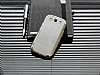 Eiroo Samsung i9300 Galaxy S3 Silver Metal Kenarl Gri Rubber Klf - Resim: 1