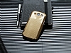 Eiroo Samsung i9300 Galaxy S3 Gold Metal Kenarl Gold Rubber Klf - Resim 1