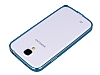 Eiroo Samsung i9500 Galaxy S4 Gold izgili Bumper ereve Mavi Klf - Resim 2