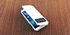 Eiroo Samsung i9500 Galaxy S4 Pencereli Uyku Modlu nce Yan Kapakl Beyaz Klf - Resim 2