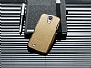 Eiroo Samsung i9600 Galaxy S4 Gold Metal Kenarl Gold Rubber Klf - Resim: 1