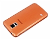 Samsung i9600 Galaxy S5 Ultra nce effaf Turuncu Silikon Klf - Resim: 3