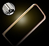 Eiroo Samsung i9800 Galaxy S6 Metal Kenarl Beyaz Deri Klf - Resim: 3