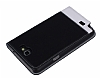 Samsung N7100 Galaxy Note 2 Gizli Mknatsl ift Pencereli Siyah Deri Klf - Resim: 3