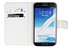 Eiroo Samsung N7100 Galaxy Note 2 Tal Czdanl Silver Deri Klf - Resim: 1
