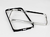 Eiroo Samsung N7100 Note 2 Siyah Metal Bumper ereve Klf - Resim 4