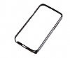Eiroo Samsung N7100 Note 2 Siyah Metal Bumper ereve Klf - Resim 3
