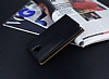 Samsung N7500 Galaxy Note 3 Neo Gizli Mknatsl Pencereli Siyah Deri Klf - Resim: 2