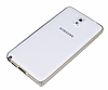 Eiroo Samsung N9000 Galaxy Note 3 Gold izgili Round Metal Bumper ereve Silver Klf - Resim 1