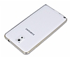 Eiroo Samsung N9000 Galaxy Note 3 Gold izgili Round Metal Bumper ereve Silver Klf - Resim 3