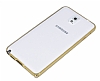 Eiroo Samsung N9000 Galaxy Note 3 Gold izgili Round Metal Bumper ereve Gold Klf - Resim 1