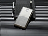 Eiroo Samsung N9000 Galaxy Note 3 Silver Metalik Kenarl Gri Rubber Klf - Resim 1