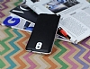 Samsung N9000 Galaxy Note 3 Ultra nce Deri Siyah Silikon Klf - Resim 2