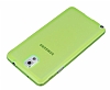 Samsung N9000 Galaxy Note 3 Ultra nce effaf Yeil Silikon Klf - Resim: 3