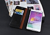 Eiroo Samsung N9100 Galaxy Note 4 Standl Czdanl Siyah Deri Klf - Resim: 3