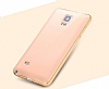 Eiroo Samsung N9100 Galaxy Note 4 Metal Kenarl Gold Rubber Klf - Resim 1