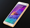 Eiroo Samsung N9100 Galaxy Note 4 Metal Kenarl Gold Rubber Klf - Resim 4