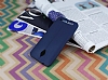 Asus ZenFone Go ZC500TG Deri Desenli Ultra nce Lacivert Silikon Klf - Resim: 2