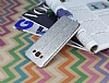 Fit Samsung Galaxy A8 Ultra nce Metalik Silver Silikon Klf - Resim 1