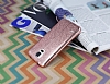Fit Samsung Galaxy i9600 S5 Ultra nce Metalik Rose Gold Silikon Klf - Resim: 2