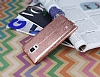 Fit Samsung N9100 Galaxy Note 4 Ultra nce Metalik Rose Gold Silikon Klf - Resim: 2