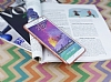 Fit Samsung N9100 Galaxy Note 4 Ultra nce Metalik Rose Gold Silikon Klf - Resim: 3