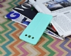 Samsung Galaxy A5 Deri Desenli Ultra İnce Su Yeşili Silikon Kılıf - Resim: 2