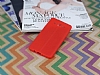 Samsung Galaxy A5 Deri Desenli Ultra İnce Kırmızı Silikon Kılıf - Resim: 1