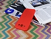 Samsung Galaxy E5 Deri Desenli Ultra İnce Kırmızı Silikon Kılıf - Resim: 2
