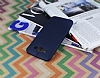 Samsung Galaxy E7 Deri Desenli Ultra İnce Lacivert Silikon Kılıf - Resim: 2