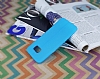 Samsung Galaxy S7 Edge Deri Desenli Ultra nce Mavi Silikon Klf - Resim: 2