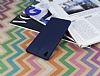 Sony Xperia Z5 Deri Desenli Ultra nce Lacivert Silikon Klf - Resim: 2