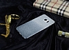 Samsung Galaxy S6 Edge Plus Silver Simli Silikon Klf - Resim: 1