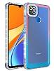 Eiroo Shimmer Xiaomi Poco C3 Kamera Korumal Pembe-Mavi Silikon Klf