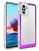 Eiroo Shimmer Xiaomi Redmi Note 10 Kamera Korumal Mor-Pembe Silikon Klf