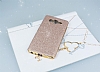 Eiroo Shiny Samsung Galaxy On7 Simli Rose Gold Silikon Klf - Resim: 1