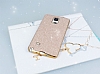 Eiroo Shiny Samsung N9100 Galaxy Note 4 Simli Rose Gold Silikon Klf - Resim: 2