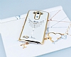 Eiroo Signet LG G3 Tal Desenli Gold effaf Rubber Klf - Resim: 2