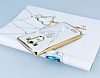 Eiroo Signet LG G3 Tal Desenli Gold effaf Rubber Klf - Resim: 1