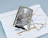 Eiroo Signet LG G4 Tal Desenli Gold effaf Rubber Klf - Resim: 2