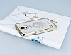 Eiroo Signet Samsung i9600 Galaxy S5 Tal Desenli Gold effaf Rubber Klf - Resim: 2