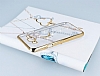 Eiroo Signet Samsung Galaxy J7 Tal Desenli Gold effaf Rubber Klf - Resim: 1