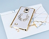 Eiroo Signet Samsung Galaxy Note Edge Tal Desenli Gold effaf Rubber Klf - Resim: 1