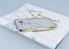 Eiroo Signet Samsung Galaxy S6 Tal Desenli Gold effaf Rubber Klf - Resim 2