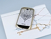 Eiroo Signet Samsung i9300 Galaxy S3 Tal Desenli Gold effaf Rubber Klf - Resim 1