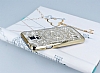 Eiroo Signet Samsung i9600 Galaxy S5 Tal Desenli Gold effaf Rubber Klf - Resim: 1