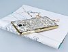 Eiroo Signet Samsung N9100 Galaxy Note 4 Tal Desenli Gold effaf Rubber Klf - Resim: 1