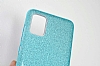 Eiroo Silvery Samsung Galaxy A51 Simli Silver Silikon Klf - Resim 2